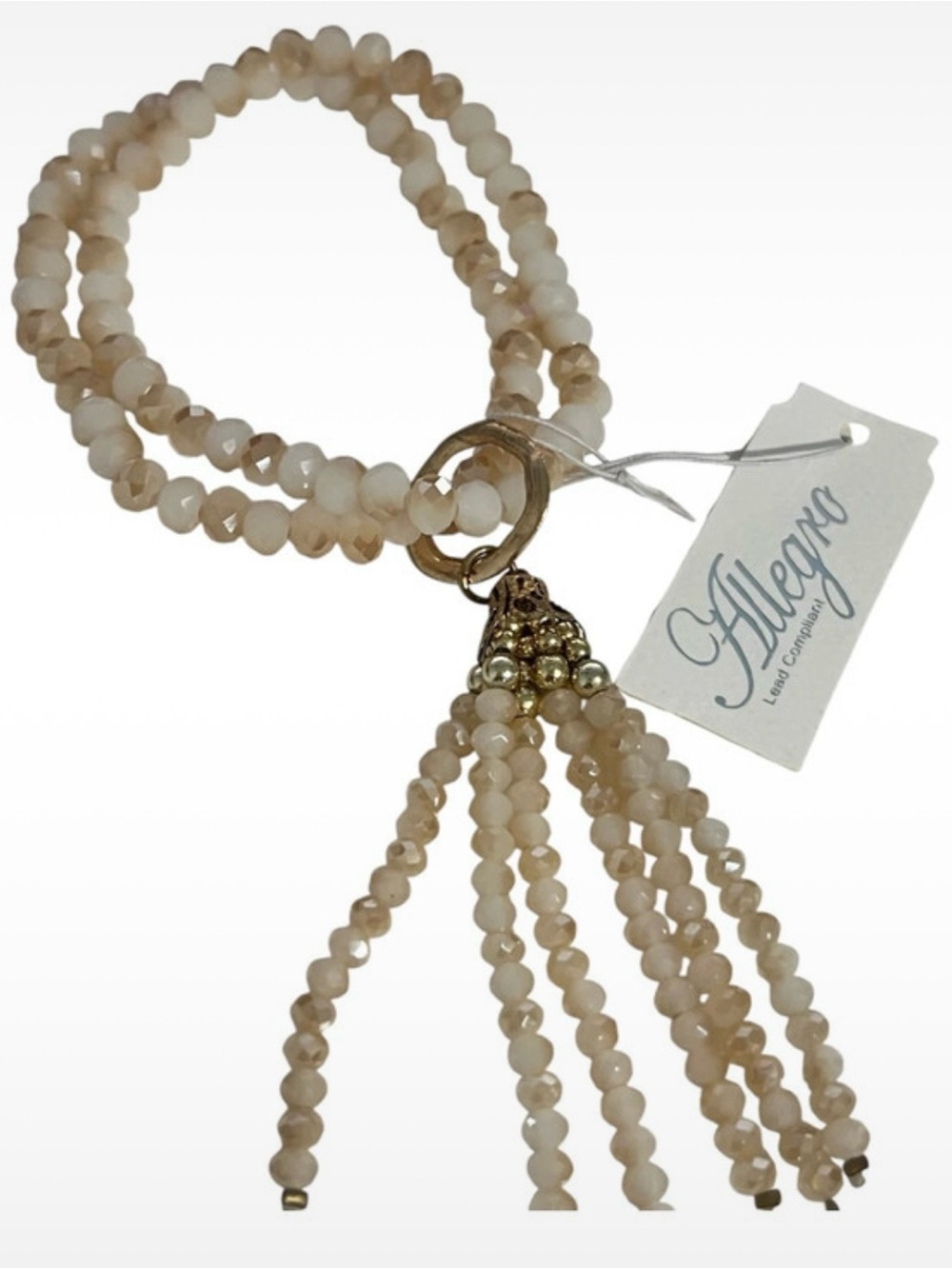 Allegro stretch beaded bracelet with tassels new
Pink dainty fashion